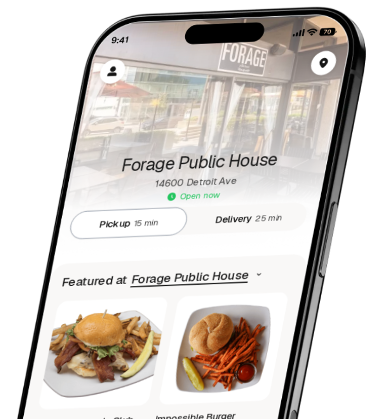 Forage Public House app preview